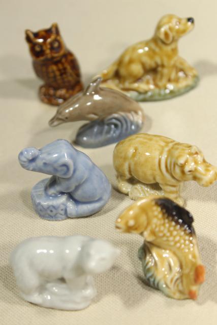 photo of Wade whimsey collection mini animals, English pottery figurines from Red Rose tea #1