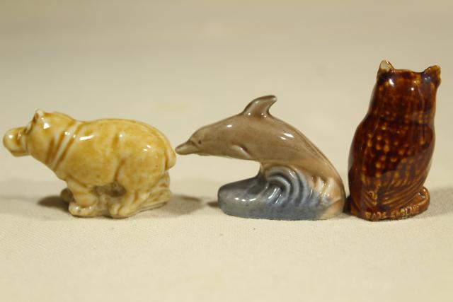 photo of Wade whimsey collection mini animals, English pottery figurines from Red Rose tea #2