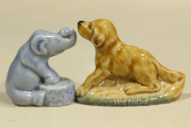 photo of Wade whimsey collection mini animals, English pottery figurines from Red Rose tea #3