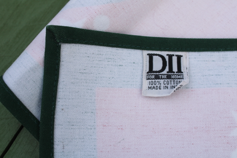 photo of Waechtersbach Christmas Tree pattern print cotton table runner, 1999 vintage Y2K holiday  #6