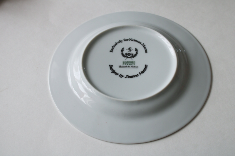 photo of Walking My Whippet plate thin man & dog caricature art Joanna Hansen Limoges for Neiman Marcus #3