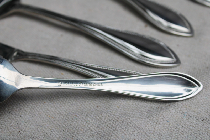 photo of Wallace American Tradition beaded edge pattern stainless flatware, completer set of 6 serving pieces #3
