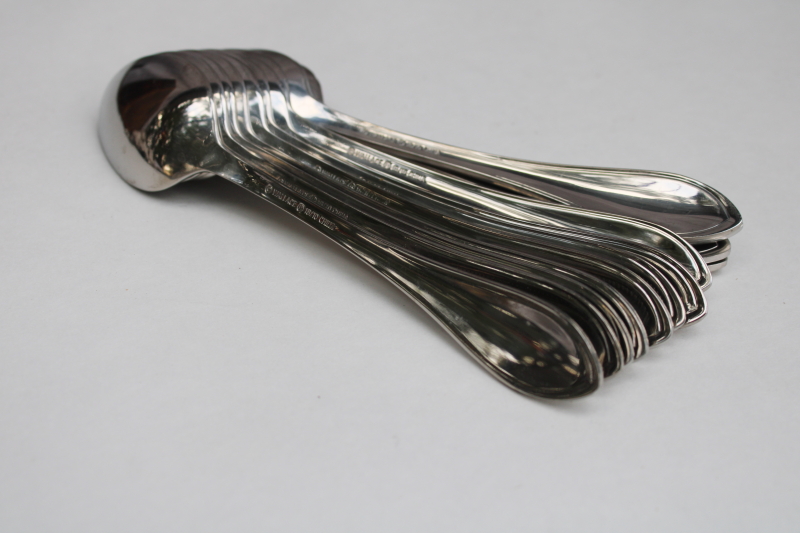 photo of Wallace American Tradition beaded edge pattern stainless flatware, full set service for 12  #5