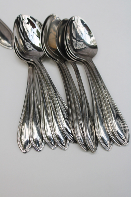 photo of Wallace American Tradition beaded edge pattern stainless flatware, full set service for 12  #12