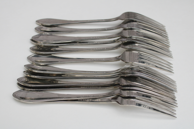 photo of Wallace American Tradition beaded edge pattern stainless flatware, full set service for 12  #16