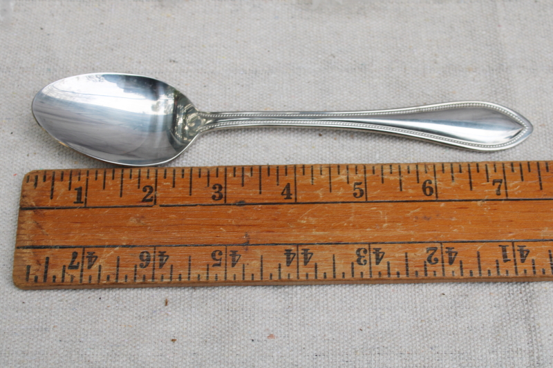 photo of Wallace American Tradition beaded edge pattern stainless flatware, set of 12 soup spoons new in bags  #3