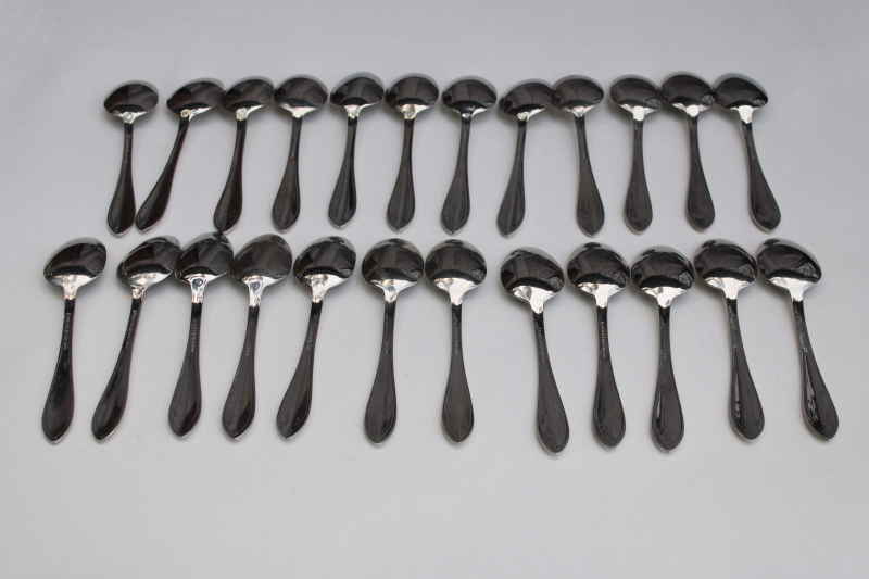 photo of Wallace American Tradition beaded edge pattern stainless flatware, set of 24 teaspoons  #3