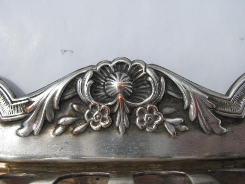 photo of Wallace - Georgian, vintage silver plate breakfast stand toast rack tray #3