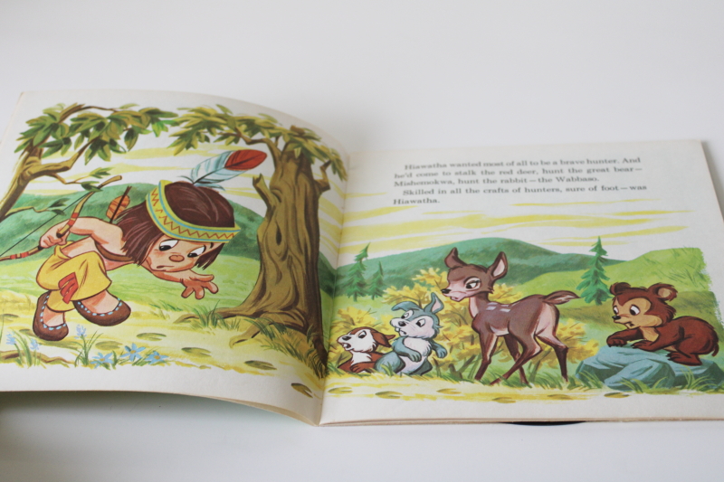 photo of Walt Disney's Story of Little Hiawatha vintage book w/ record, story & illustrations from the cartoon #3
