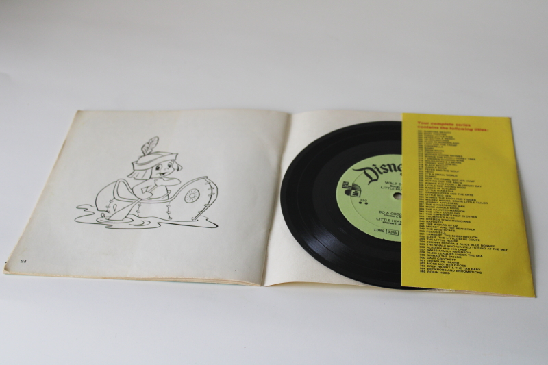 photo of Walt Disney's Story of Little Hiawatha vintage book w/ record, story & illustrations from the cartoon #4