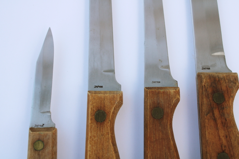 photo of Washington Forge Yorktowne knives Japan stainless kitchen knife set w/ natural wood handles #5