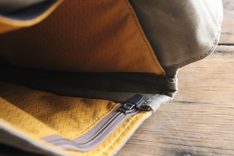 photo of Waterfield Muzetto Outback canvas bag, crossbody laptop tote waxed cotton w/ nylon strap #7