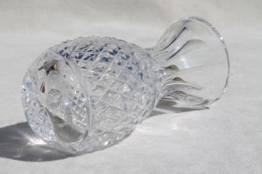 photo of Waterford crystal Colleen bud vase w/ original label, pineapple shape #2