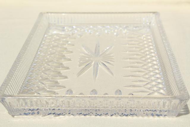 photo of Waterford crystal Lismore pattern sandwich serving tray or vanity table tray #6