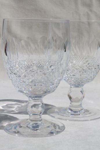 photo of Waterford crystal stemware Colleen low stems wine glasses or water goblets #1