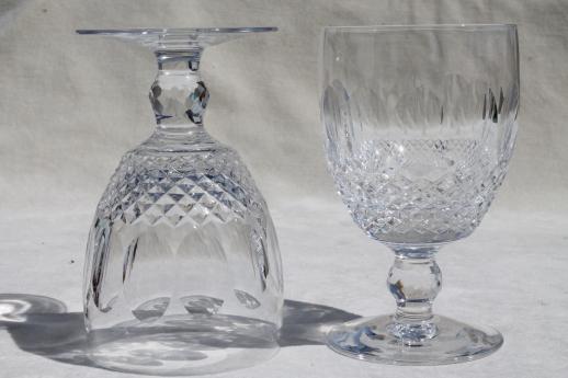 photo of Waterford crystal stemware Colleen low stems wine glasses or water goblets #7