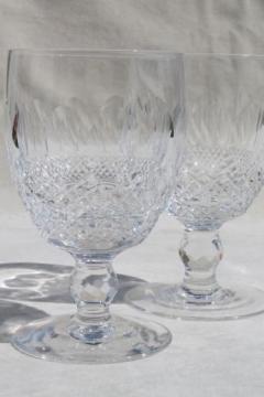 catalog photo of Waterford crystal stemware Colleen low stems wine glasses or water goblets