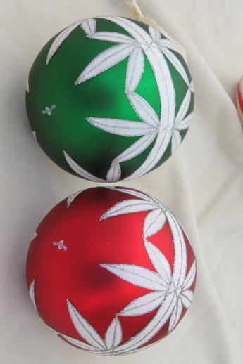 photo of Waterford glass Christmas ornaments, God Bless America flag, red ball & green ball #4