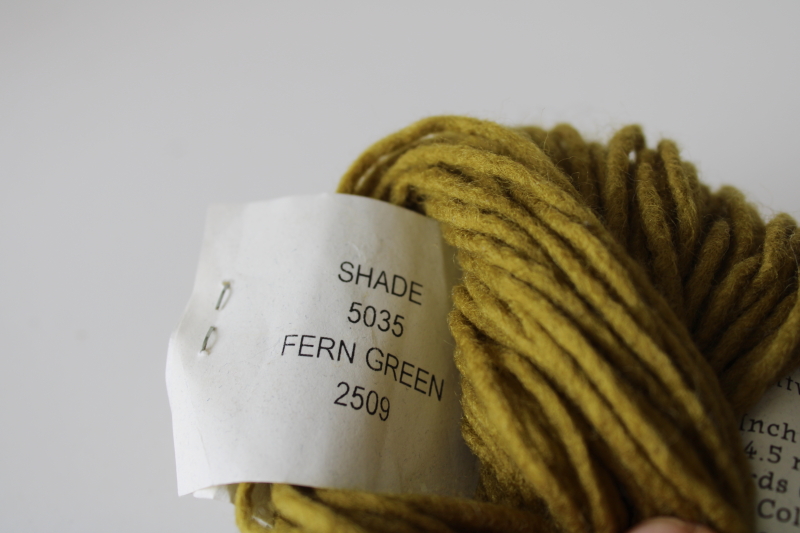 photo of Waterspun Classic Elite 50 grams hank felted texture merino wool yarn, fern green  #3