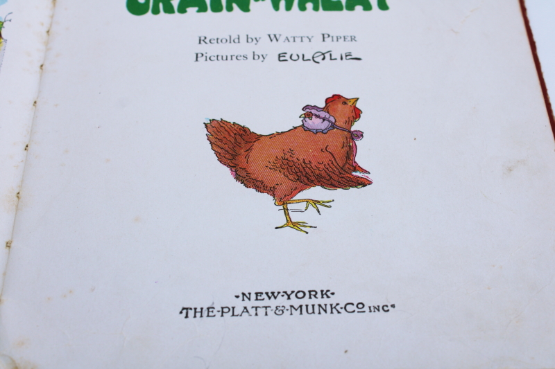 photo of Watty Piper story of The Little Red Hen antique picture book, vintage 1927 #4
