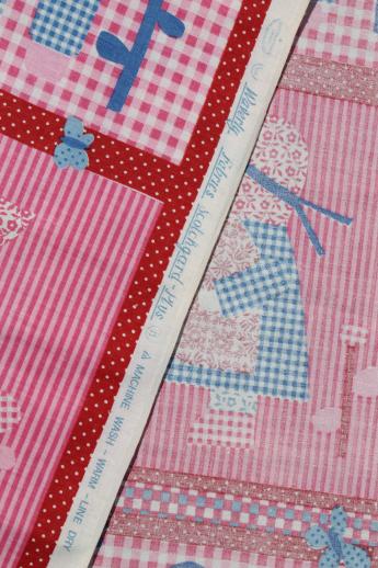 photo of Waverly Hoe-Down print cotton, Sunbonnet Sue & Sam cheater quilt decorator fabric #3