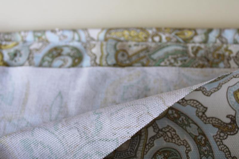 photo of Waverly Inspirations blue yellow cream paisley print cotton decorator fabric #4