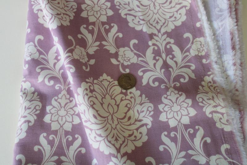 photo of Waverly Inspirations lavender & cream brocade print cotton decorator fabric #2