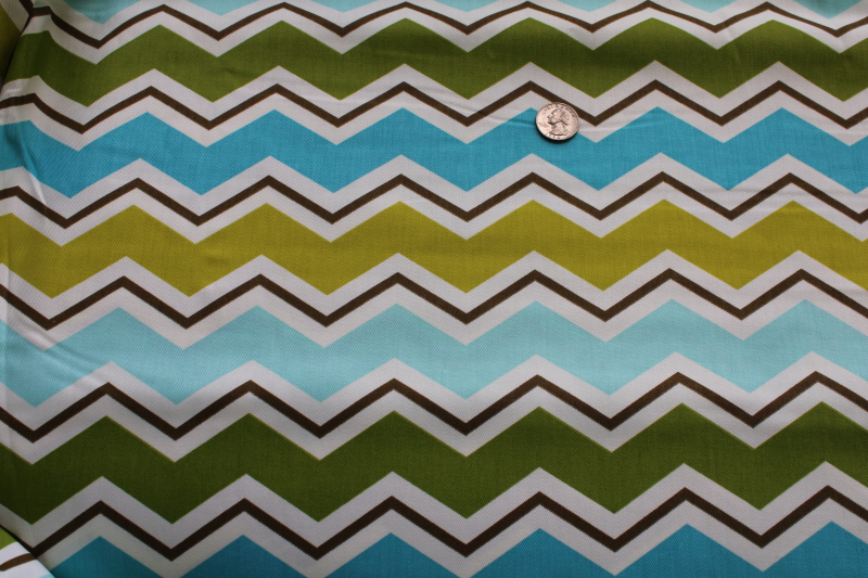 photo of Waverly Modern Essentials cotton fabric cutting edge chevrons print meadow colorway #1