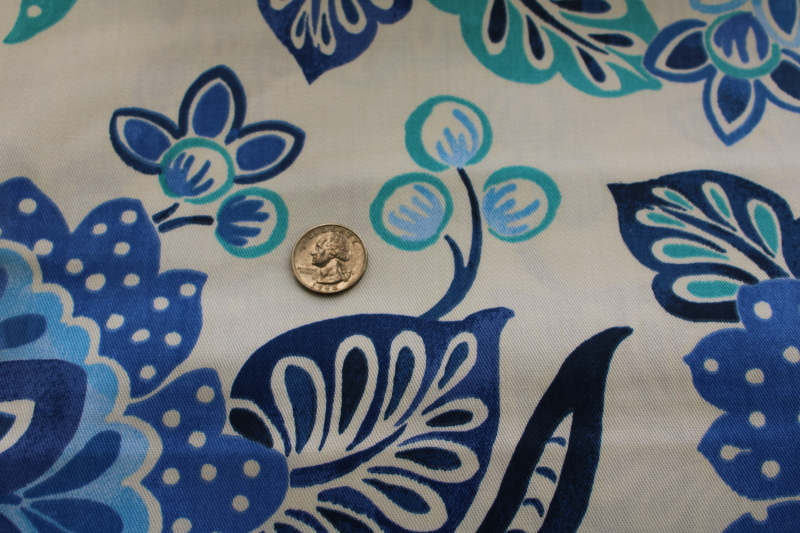 photo of Waverly Modern Essentials cotton fabric tilt & twirl blueberry blue ming style floral #3