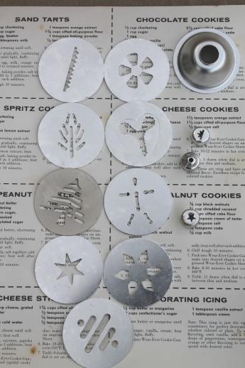 photo of Wear-Ever aluminum cookie press spritz cookies makers w/ many shape inserts #2