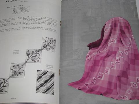 photo of Weave-it loom afghans to make, vintage needlework pattern booklet #3