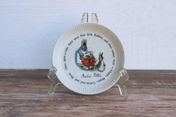 catalog photo of Wedgwood Beatrix Potter Peter Rabbit china plate, Flopsy, Mopsy, Cotton tail and Peter