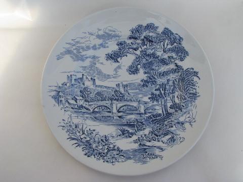 photo of Wedgwood Countryside, 10 dinner plates, blue/white vintage china #2