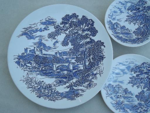 photo of Wedgwood Countryside blue & white china, plates, bowls, cups and saucers #4