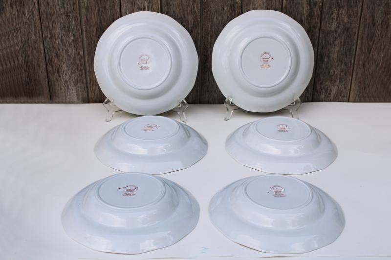 photo of Wedgwood English ironstone china, vintage tall ships clipper Flying Cloud soup bowls #6