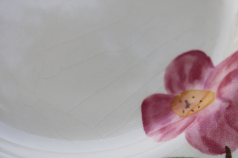 photo of Wedgwood Franciscan Desert Rose pattern dinner plates set of 6, 1990s vintage, large 11 inch plates  #4