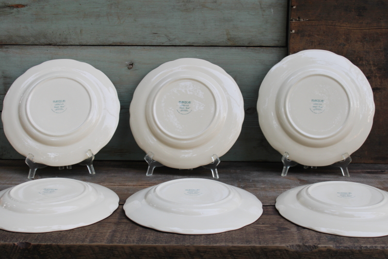 photo of Wedgwood Franciscan Desert Rose pattern dinner plates set of 6, 1990s vintage, large 11 inch plates  #8