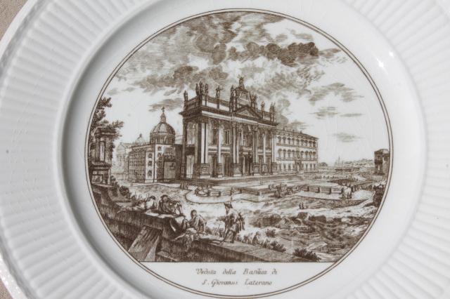 photo of Wedgwood china Piranesi engraving collector's plate, St. John Lateran #2