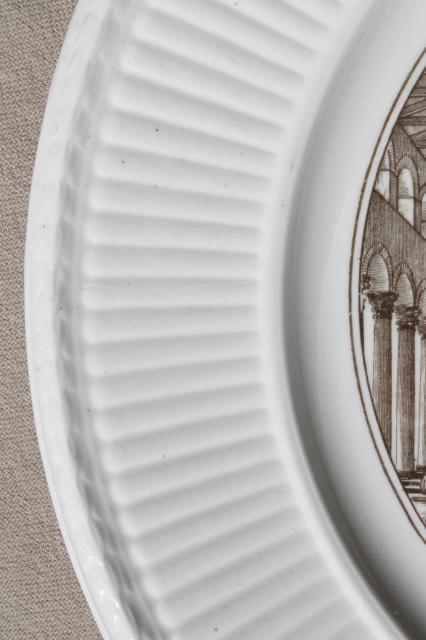 photo of Wedgwood china Piranesi engraving collector's plate, interior of St. Paul basilica #3