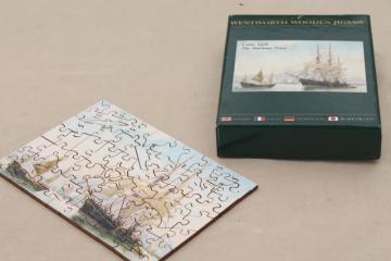 catalog photo of Wentworth wooden jigsaw puzzle, small wood picture puzzle Cutty Sark painting