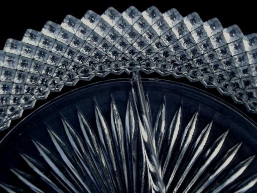 photo of Westmoreland English hobnail clear glass grill plates, vintage set of 4 #5
