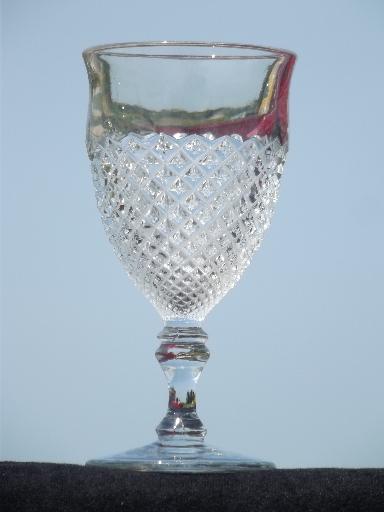 photo of Westmoreland English hobnail glass glasses, water goblets, champagnes #3