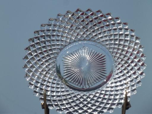 photo of Westmoreland English hobnail pattern glass, vintage salad/ lunch plates #2