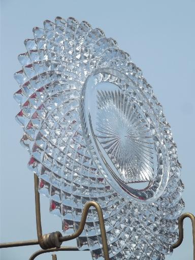 photo of Westmoreland English hobnail pattern glass, vintage salad/ lunch plates #3