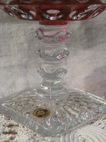 photo of Westmoreland label Waterford ruby stain glass mint dish candy plate #4