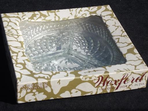 photo of Wexford pattern glass cranberry tray and spoon, divided relish dish plate #6