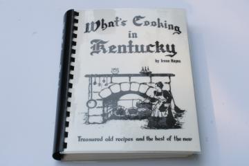 catalog photo of What's Cooking in Kentucky, traditional regional recipes vintage community cookbook 