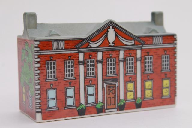 photo of Whimsey on Why Wade whimsies porcelain village building Bloodshot Hall manor house school #1