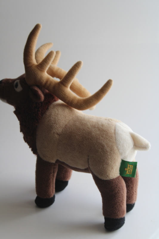 photo of Wild Republic plush toy elk or stag deer, standing stuffed animal rustic holiday decor #5