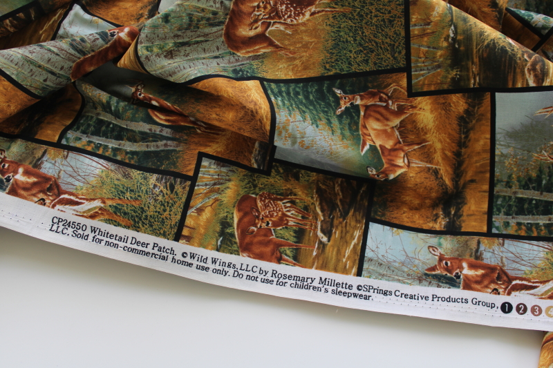 photo of Wild Wings / Springs cotton fabric Whitetail deer patch print quilting craft material #3